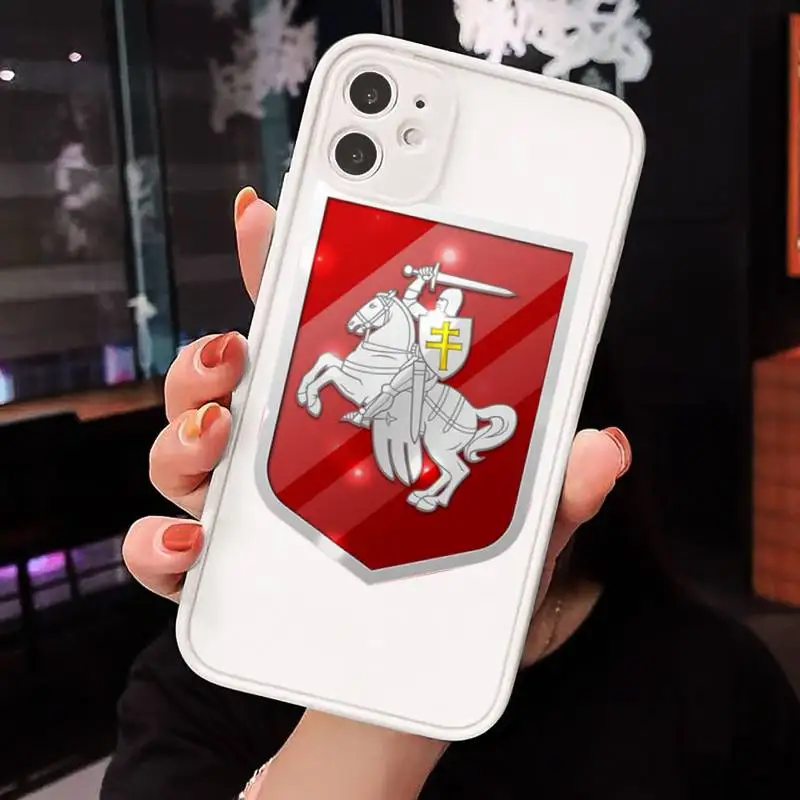 

Republic Belarus National flag Phone Cases Matte transparent For White iPhone 12 Mini 11 Pro XR XS Max 7 8 Plus X Back Cover