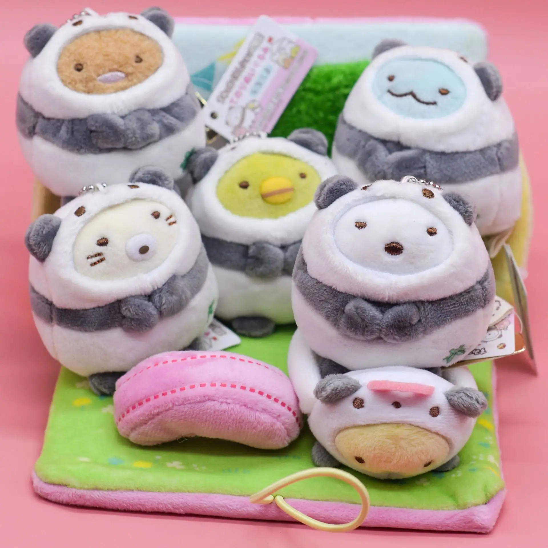 6 шт./компл. Kawaii San-X Сумико гураши угловой био перевернутый к Панде японский аниме плюшевая игрушка чучела Животные Кукла кулон девушка подарок