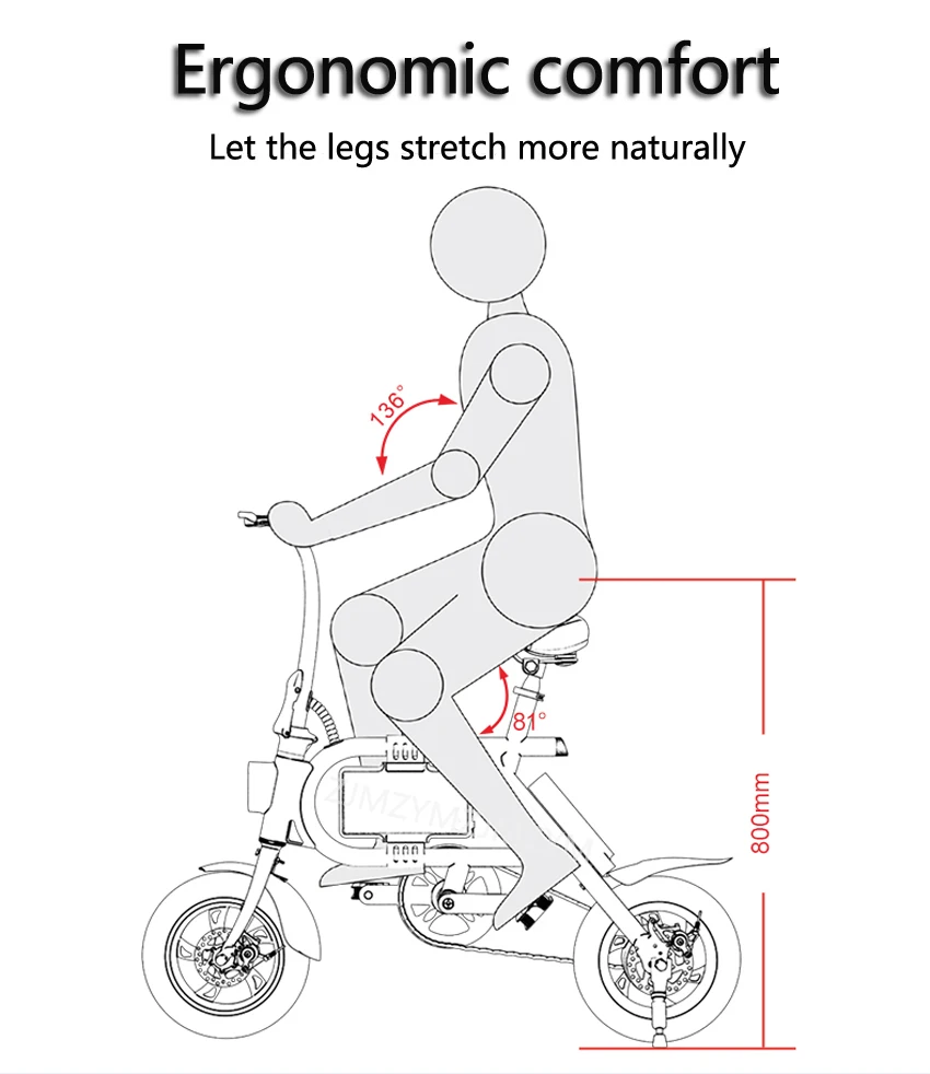 12 inch Wheel Deluxe Mini Electric Vehicle Adult Pedal Electric Bicycle Scooter With Seat Mileage 36V 450W Motor Road/City Ebike