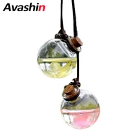 car perfume pendant hanging bottle with flower essential oils perfume bottle car air freshener diffuser without perfume 2pcs