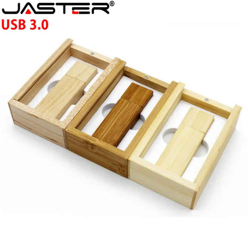 JASTER USB 3 0 5 шт. бесплатный логотип на заказ Деревянный usb + коробка флеш накопитель