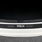 Для Фольксваген Поло 6N 6N2 9N 9N3 6R GTI Rline R линия БАГАЖНИКА АВТОМОБИЛЯ, задний бампер, Декор, наклейка из углеродного волокна, автомобильные аксессуары