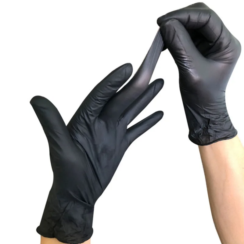 

Черные латексные тату-перчатки, 10 шт., одноразовые водонепроницаемые нетоксичные тату-перчатки, защитные перчатки для пальцев, аксессуары д...