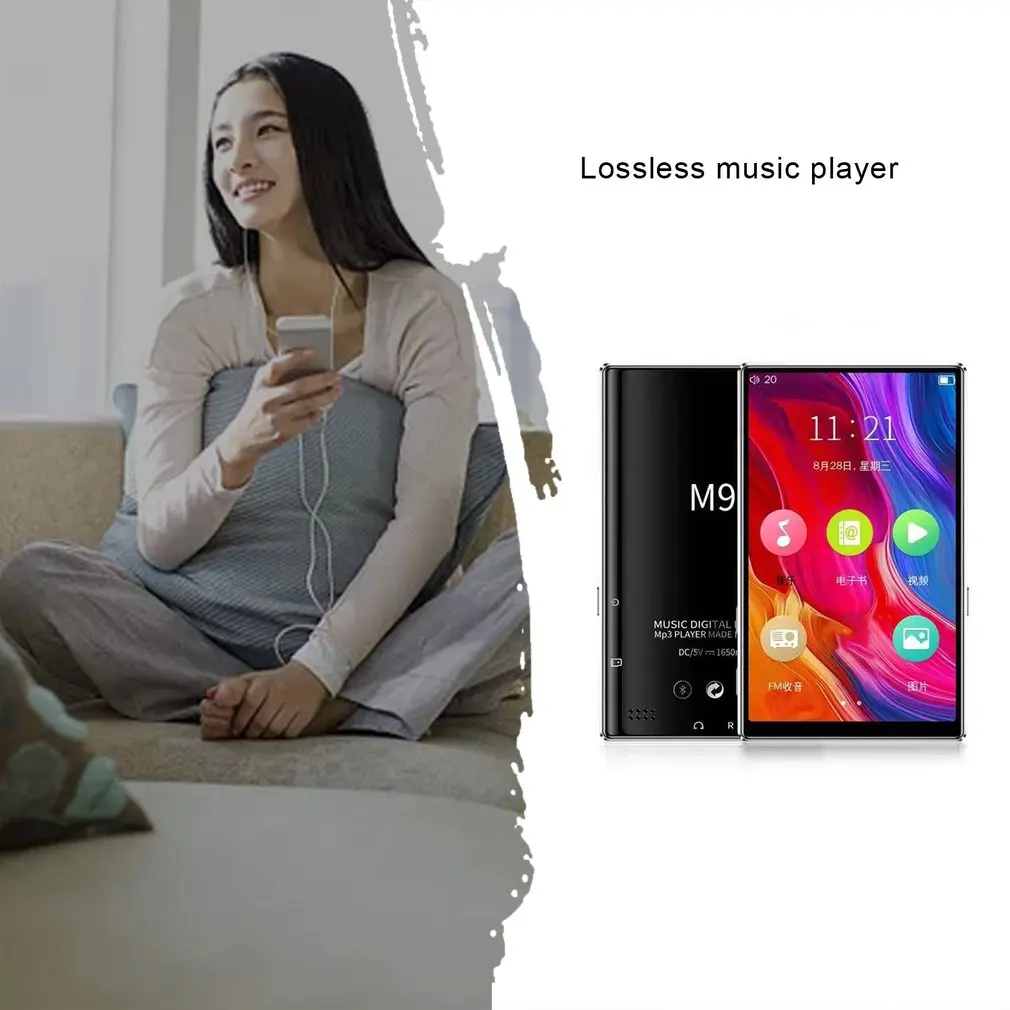 M9 беспроводной MP4 плеер с динамиком сенсорный экран 4 дюйма HD HIFI 8 Гб Музыка MP3