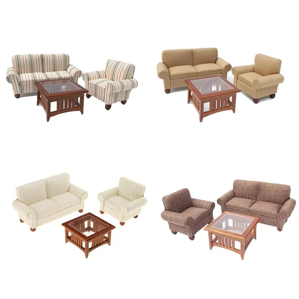 3 шт. мебель для гостиной модель 1/12 набор аксессуаров кукольного домика сделай