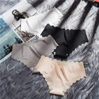 Сексуальные Бесшовные трусики для женщин, трусики, нижнее белье, однотонные хлопковые трусики со средней талией, женские трусы, нижнее белье, интимное белье