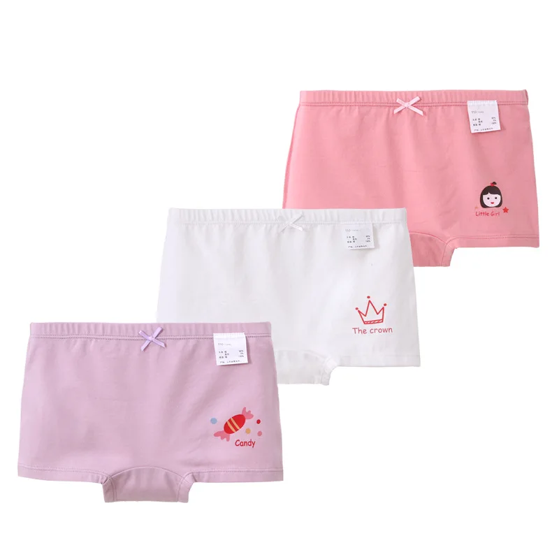 3 шт./Лот хлопковые трусы для девочек 2-14 лет | Мать и ребенок
