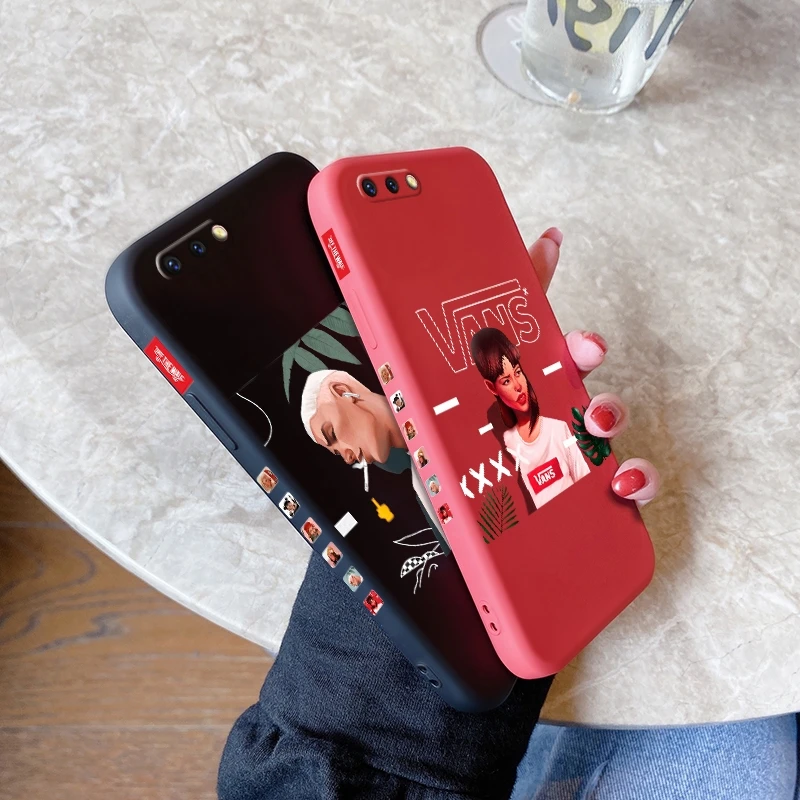 for oppo r11 r11s r11 plus r11s plus find x2 neo find x3 find x3pro find x3 lite casing with tide card character back cover free global shipping