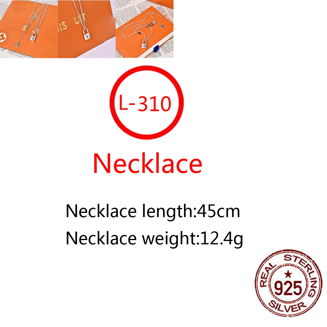 

L310 S925 Sterling Silver Necklace New Brand Couple Pattern Letter Personality Fashion Style Simple Style Gift Hot Sale