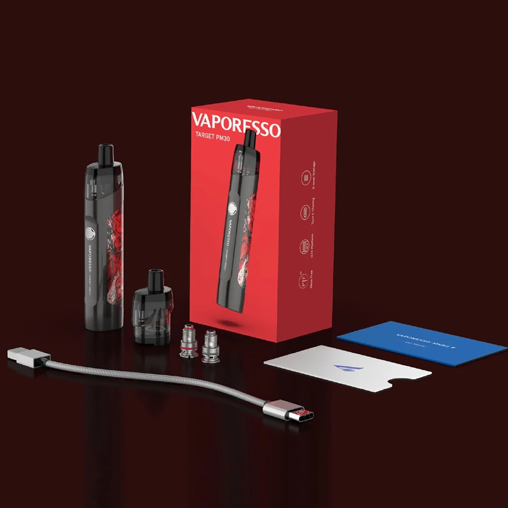 Оригинальный Vaporesso целевой PM30 Pod Комплект 1200 мА/ч Батарея с GTX катушки 0.6ohm/1.2ohm &amp 3 5