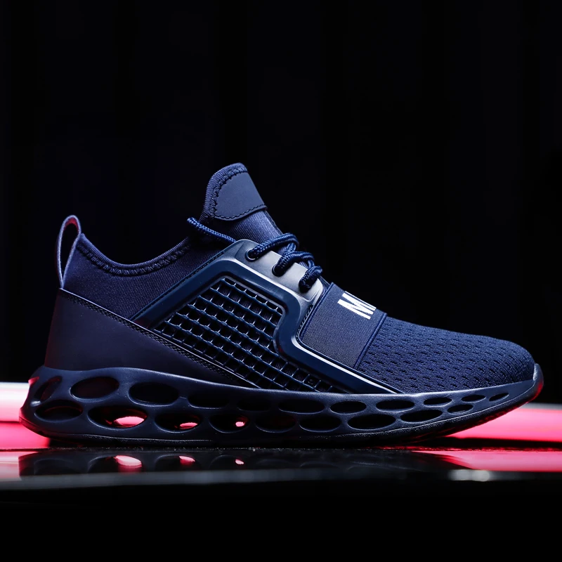 

Рабочие дышащие s вязаный модный светильник, сетчатые кроссовки для прогулок, мужские повседневные кроссовки, sapato solid casuales, мужская мода de 39