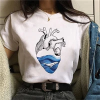 casual tee new arrival summer women t shirt short sleeve envirommental protection graphic print fashion ullzang top tee shirt
