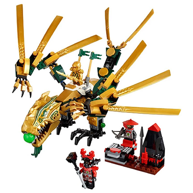 Игрушки для детей Bela кирпичи с Lepining Ninjago золотой дракон 70503 Набор строительных