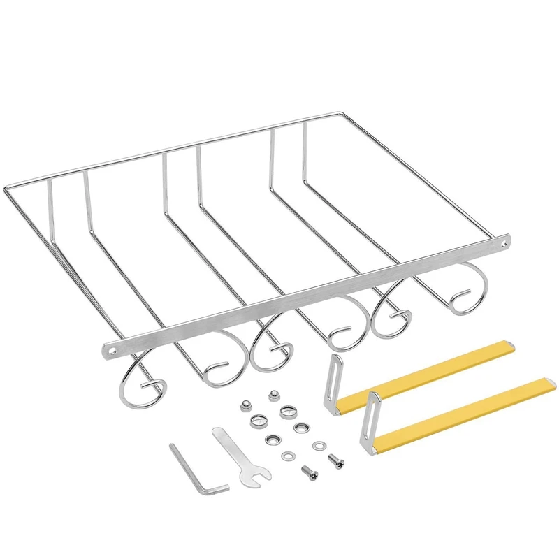 Винный Стеклянный Стеллаж держатель для бокалов под шкаф 3 ряда Вешалка