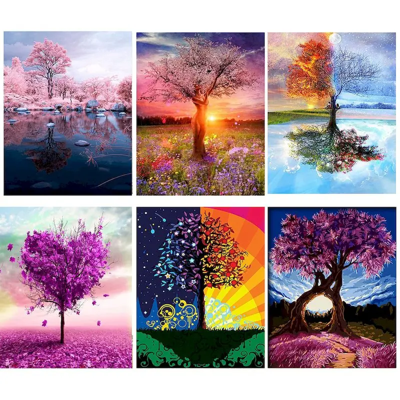 Горячая Распродажа diy живопись по номерам Масляные картины сделай сам на холсте