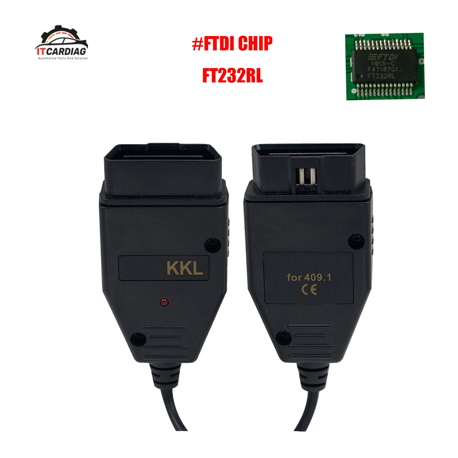 Диагностический кабель OBD2 для VAG 409 KKL автомобилей с интерфейсом чипа FTDI FT232RL