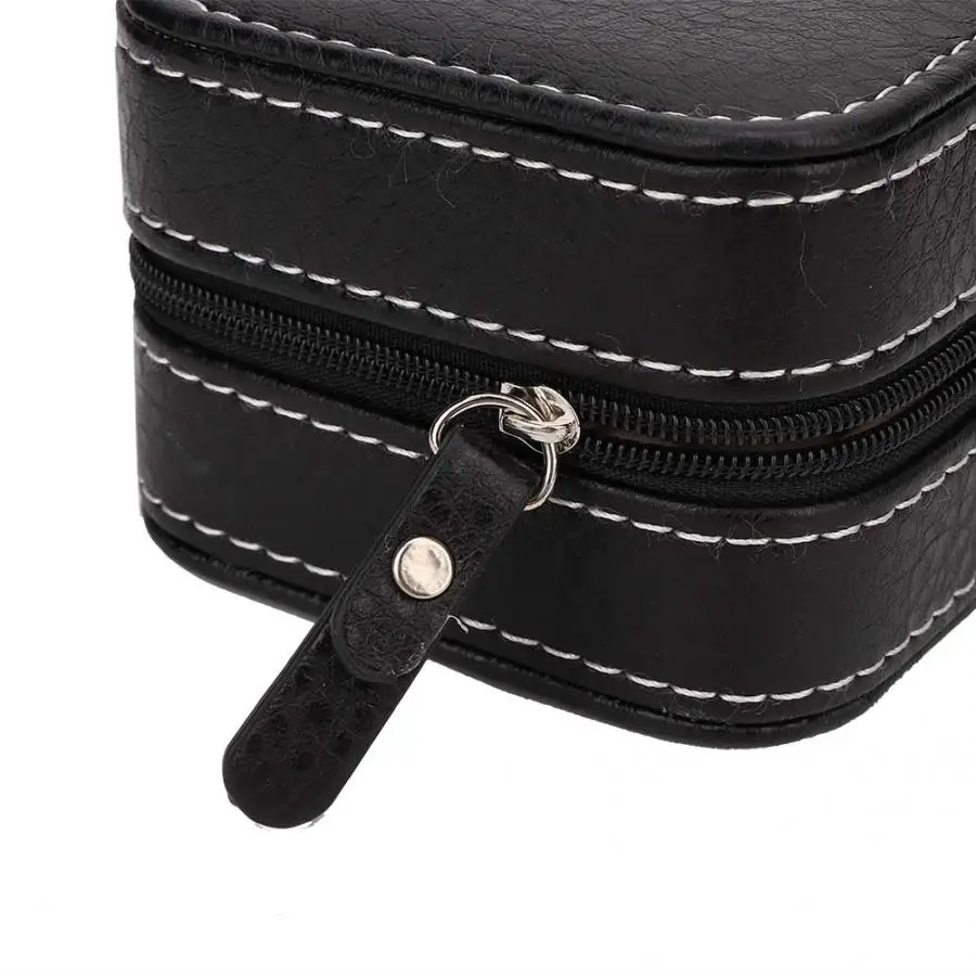 Из искусственной кожи Мини Портативный серьги гвоздики коробка для хранения