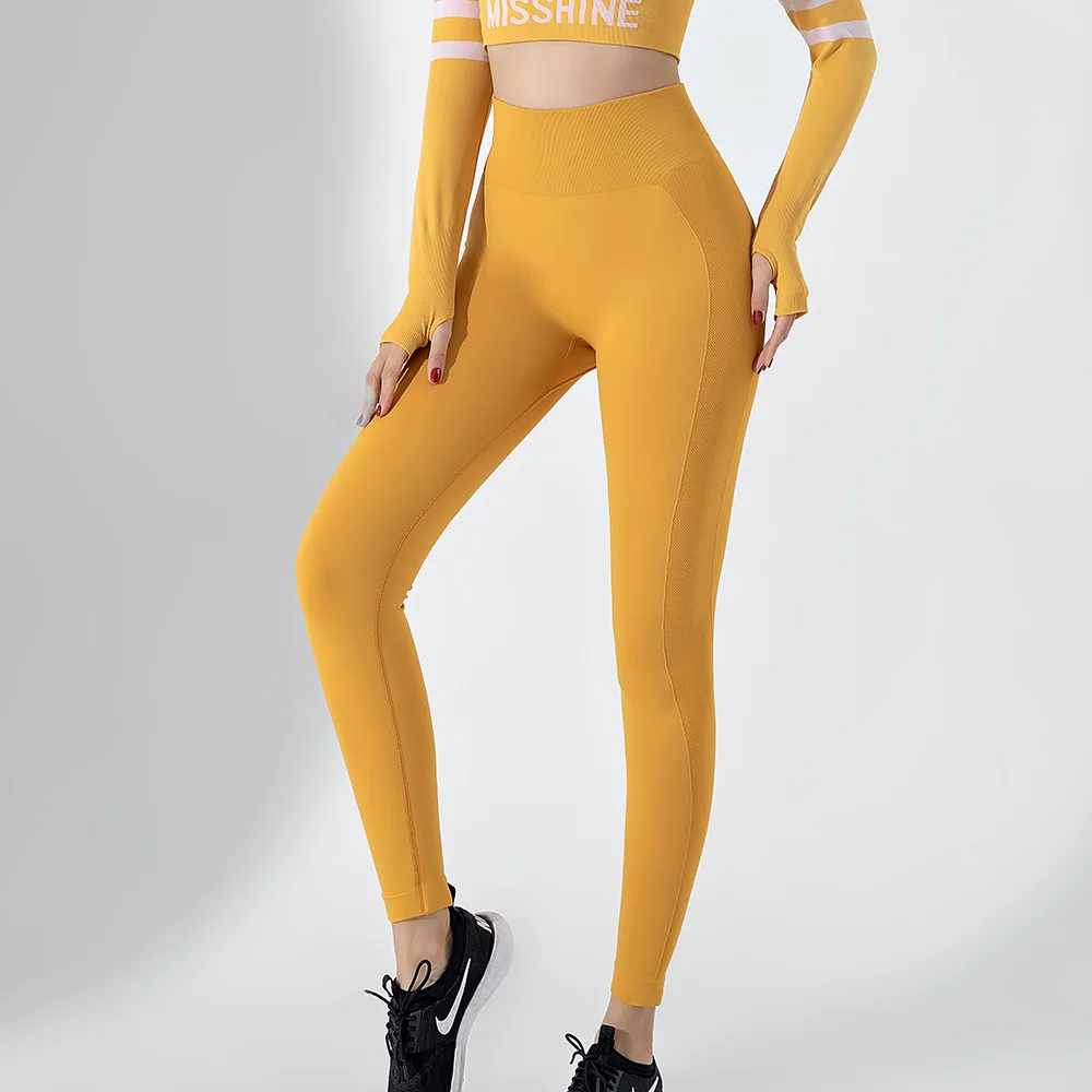 

New Hot Sale Fitness Female Full Length Leggings 4Colors Running Pants Comfortable and Formfitting Yoga Pants Leggings