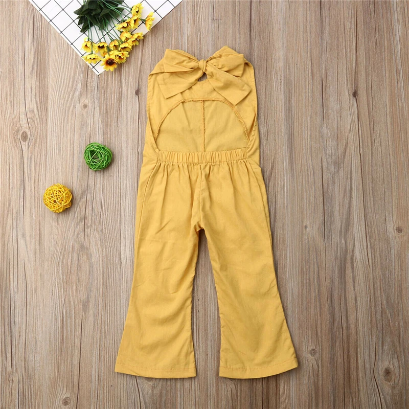 Детский комбинезон с высокой талией открытой спиной|Ромперы| |