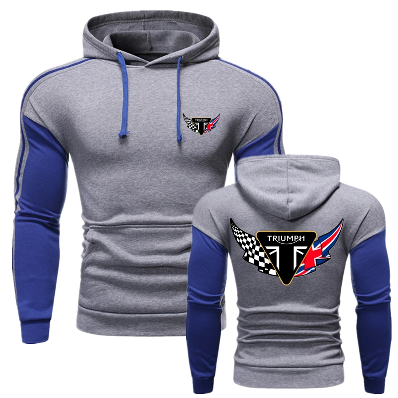 

2021 TRIOMPHE Spring and Autumn Men's Fashion Hooded Hoodies Men Delicate Long Sleeve Printed Set Classic Tops
