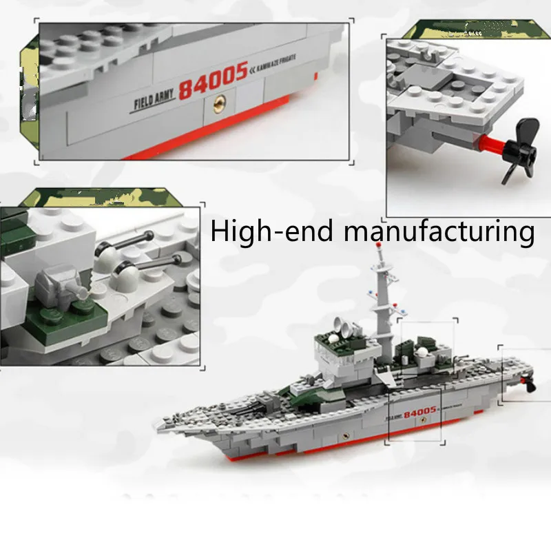 Модель корабля Shenfeng в стиле милитари для строительства фригатов детская