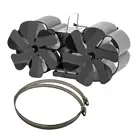 Новый двойной вентилятор для плиты с 12 листьями, обогреваемая плита, Настенная железная труба, двойная деталь с зажимом для горелки бревен