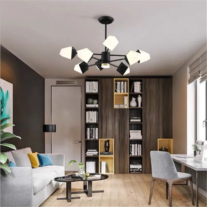 Скандинавская люстра простая и теплая Модная лампа для гостиной современная