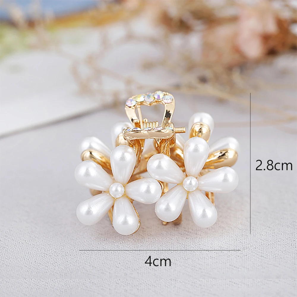 Sweet Pearl Bow Flower HairpinsWhite Imitation Side Clip Girl Women Beautiful Hair Accessories Hairstyle tool | Красота и здоровье
