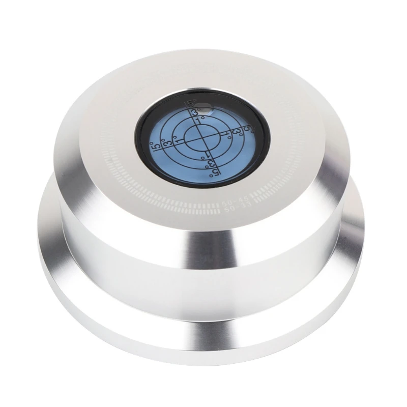 

50Hz Aluminum Record Weight Stabilizer LP Disc Turntable Clamp with Bubble Level D08A