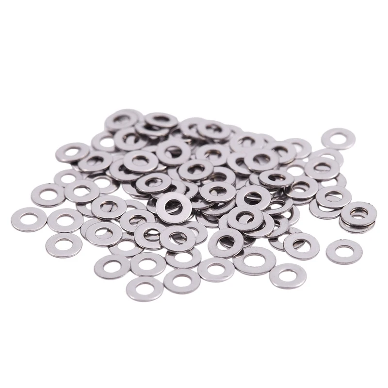 

M2.5x6mmx0.5mm Stainless Steel Round Flat Washer for Bolt Screw 100Pcs Promotion
