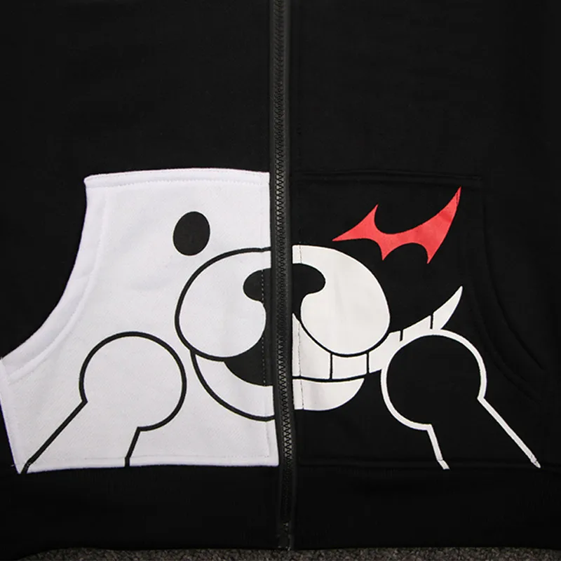 

Danganronpa Monokuma Cosplay Costume Unisex Hoodie Sweatshirt T-shirt Hooded Jacket Daily Casual Coat Game Anime Peripheral