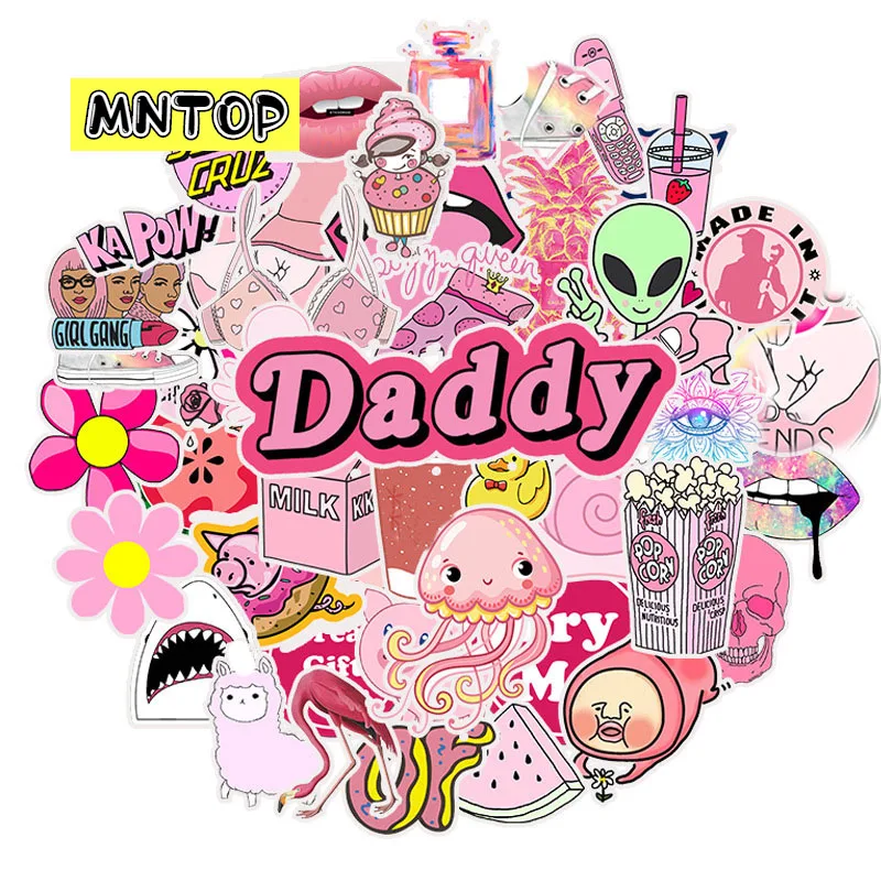 10/30/50pcs/pack Cartoon Vsco Pink Series Cute Pig Stickers For TOY Motorcycle Phone Bicycle Scrapbook Skateboard Laptop Luggage