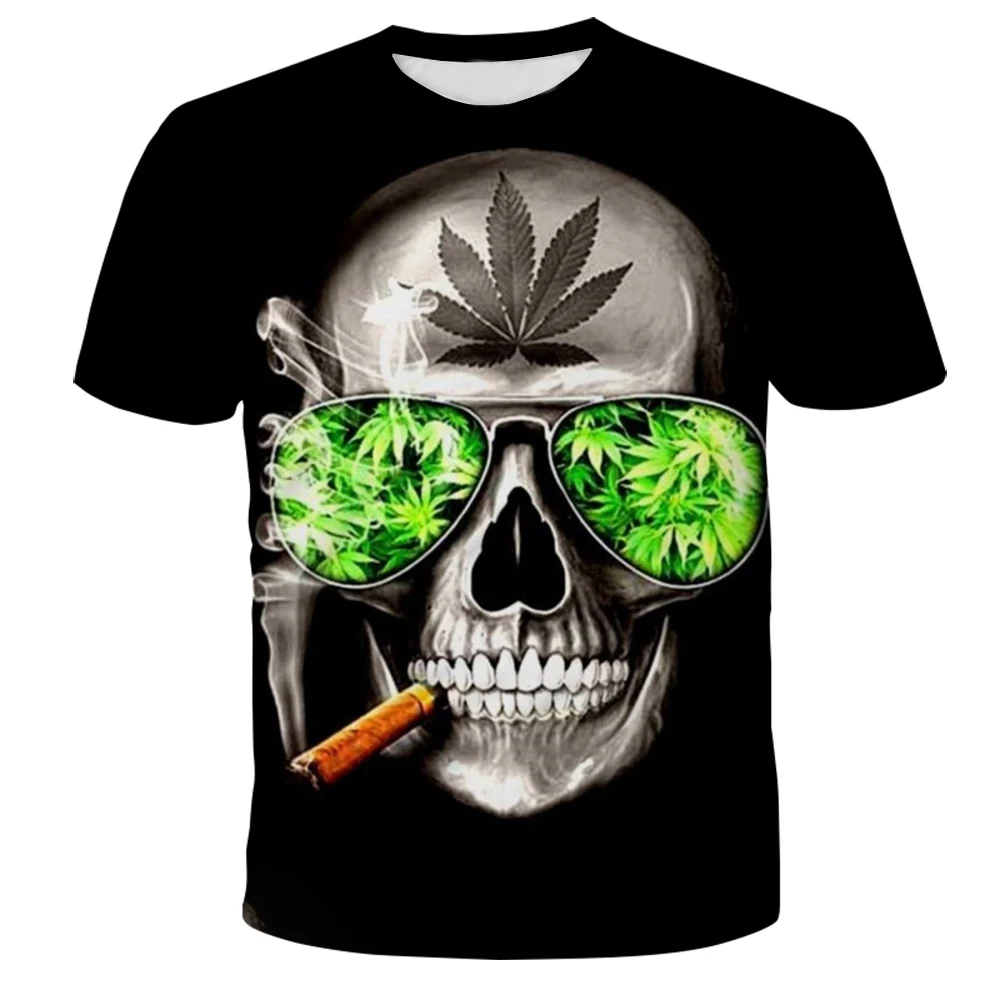 Новинка, забавный модный тренировочный костюм с рисунком зеленых кленовых листьев и сорняков, с 3D-принтом, футболка с круглым вырезом и бедрами, женские Графические футболки в стиле Харадзюку