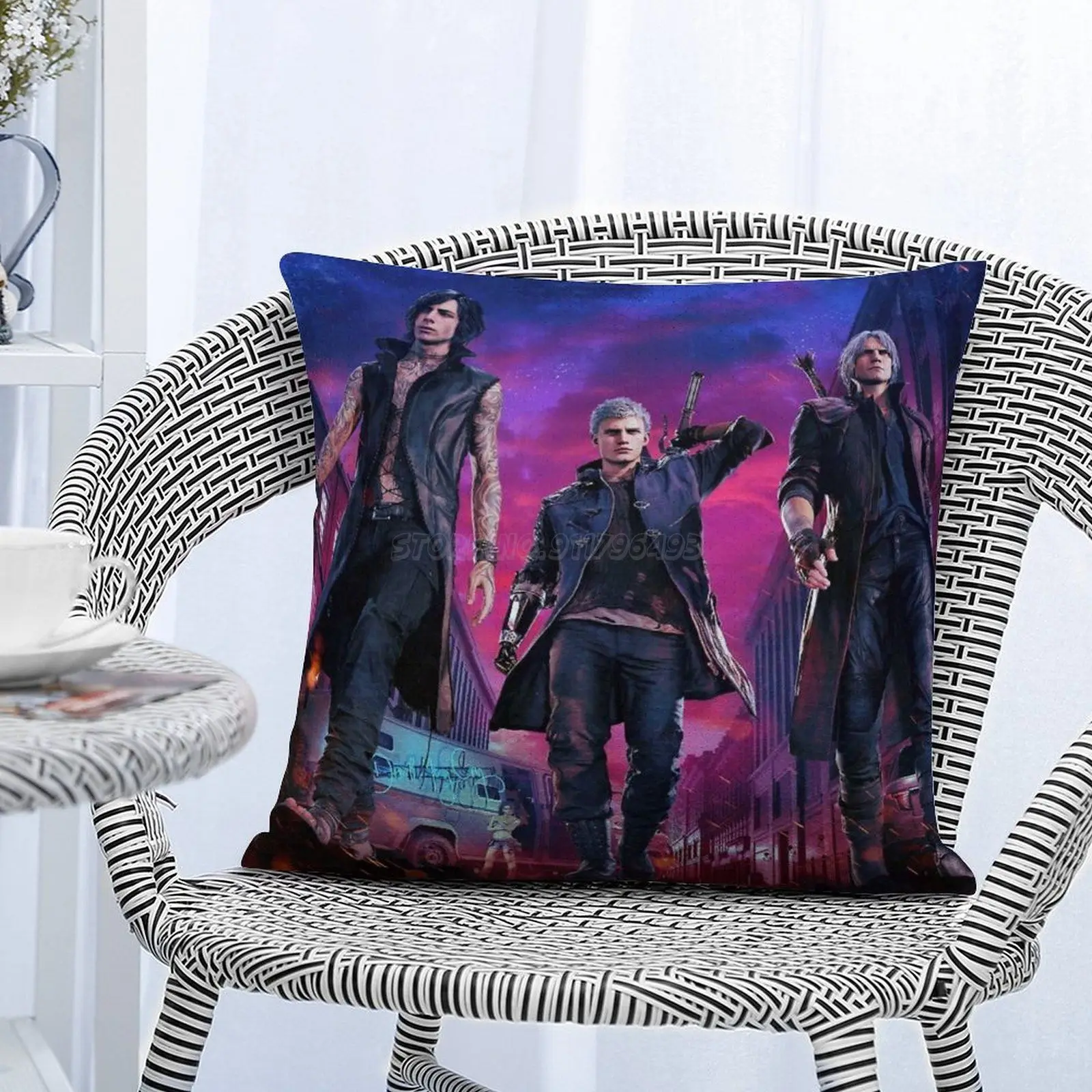 5 Постер-Неро Данте V Пайетки Наволочка на Подушку для Дивана 40X40см Русалочка Неро Игровые Игры.