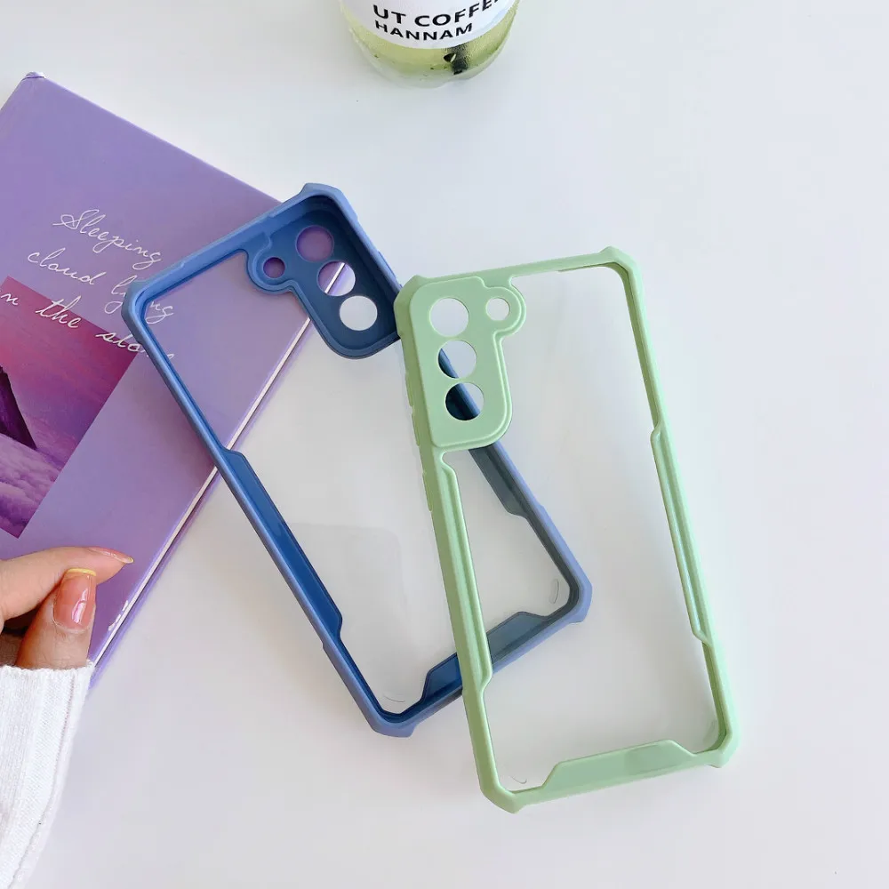 clear matte tpu acrylic phone case for xiaomi 11i 10t 10pro poco x3 solid color cover for redmi note 10 pro max 10s 9a note9 pro free global shipping