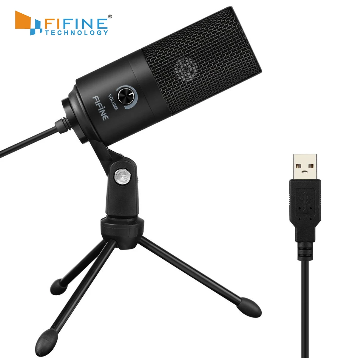  Fifine Metal USB Condenser Recording Microphone For Laptop  Windows Cardioid Studio Recording Vocals  Voice Over,YouTube-K669 