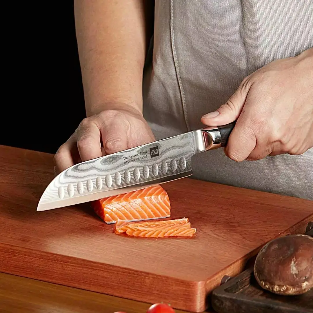 Набор ножей Xiaomi Huohou из дамасской стали бытовой кухонный нож Прочный композитный