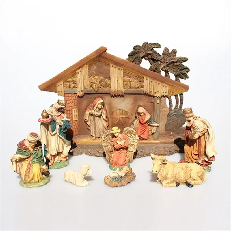 

Каучуковые поделки, украшение для сборки еды, католическая Рождественская сцена, украшение для дома, аксессуары для украшения дома