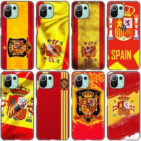 spain coat of arms flag case for xiaomi mi 11 lite ne 11i 10t 11t pro a2 a3 lite poco f3 m3 m4 c31 x3 pro nfc gt black cover
