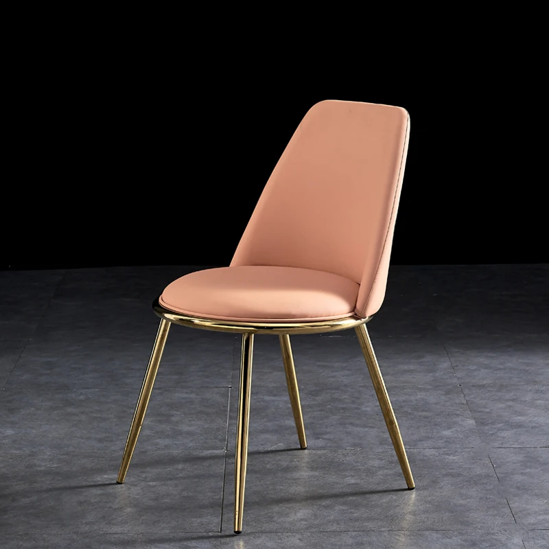 

Nordic Dressing Nail Stool Back Leather Dining Chair Modern Simple Dressing Chair Net Red Ins Light Luxury Dining Table Chair