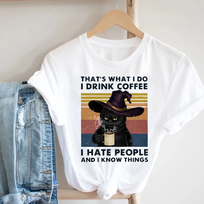 

WVIOCE Best Friend Printed T-shirt Women Summer Casual Tops Plus Size Harajuku Cartoon Printed Female Clothes 28793