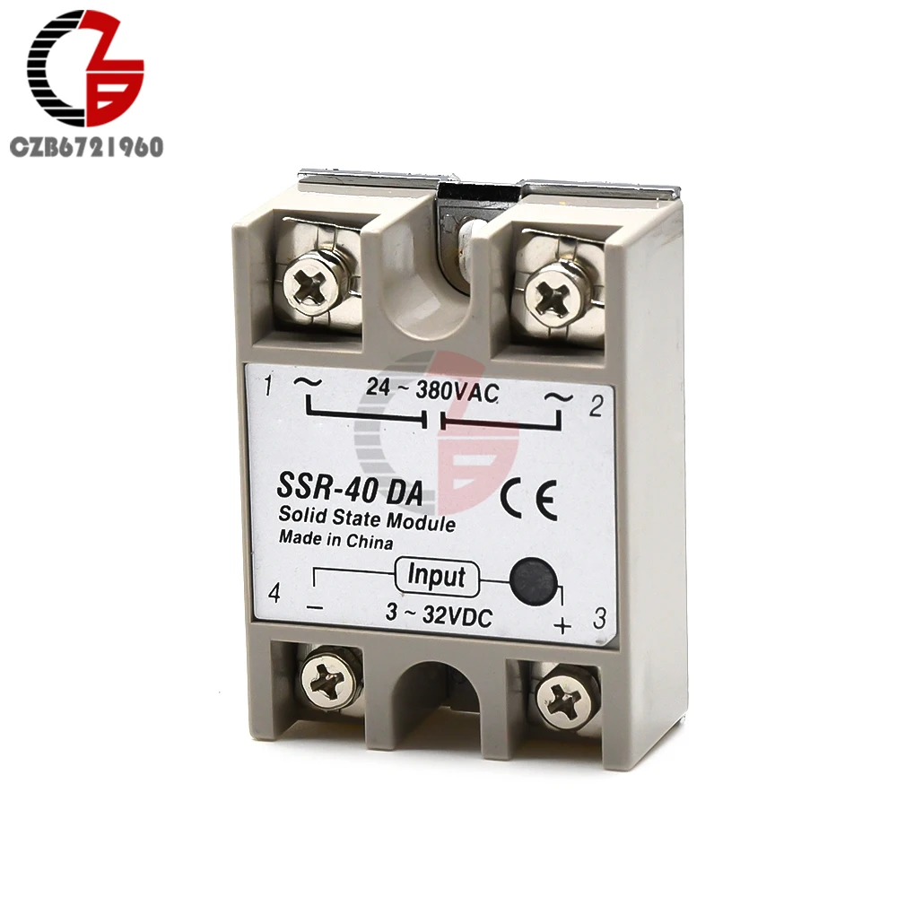 DC AC твердотельное реле SSR 40DA 40A 3 32V to 24 380V релейный переключатель|Реле| |