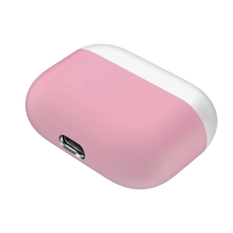 Pink-White Ультратонкий силиконовый чехол для AirPods Pro 3, чехол для зарядки, защитный чехол для AirPods, разноцветный чехол для Airpods Pro, аксессуары - Цвет: Pink-White