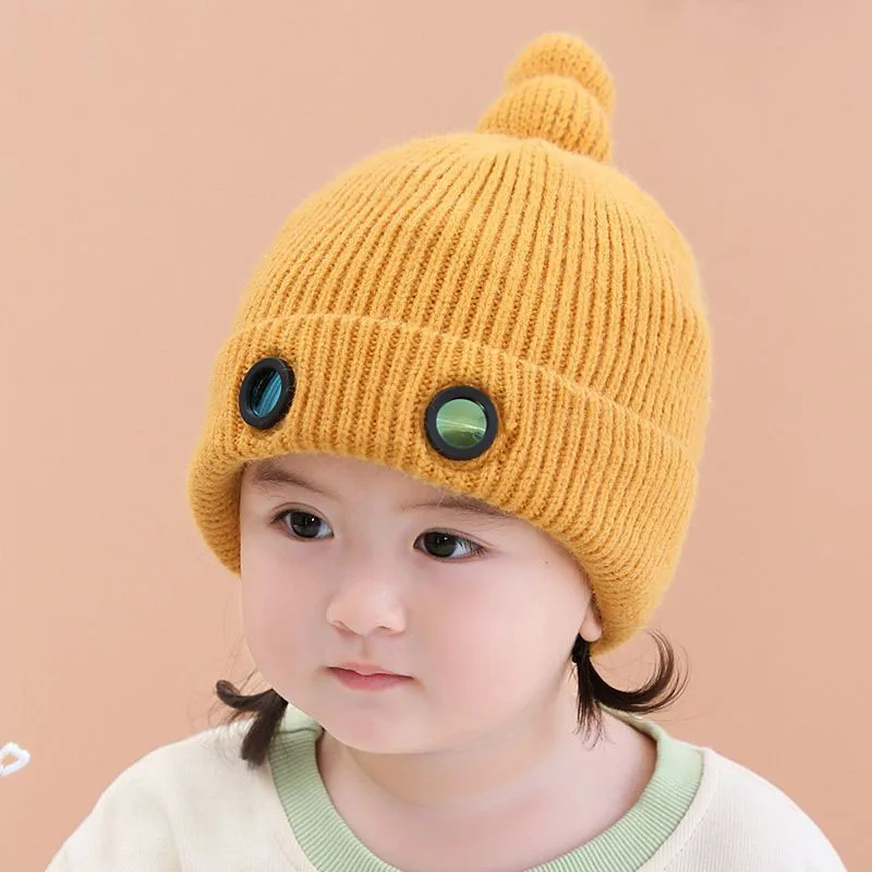 

Baby Boy Hat for Girls Autumn Cute Baby Knitted Baby Hats Kids Winter Cap Warm Ear Solid Beanie Children's Hats for Girls Kids