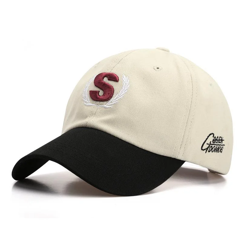 

Бейсболка и Кепка от солнца, мужская и женская Кепка с вышивкой и надписью S, Повседневная Регулируемая уличная шапка в стиле хип-хоп