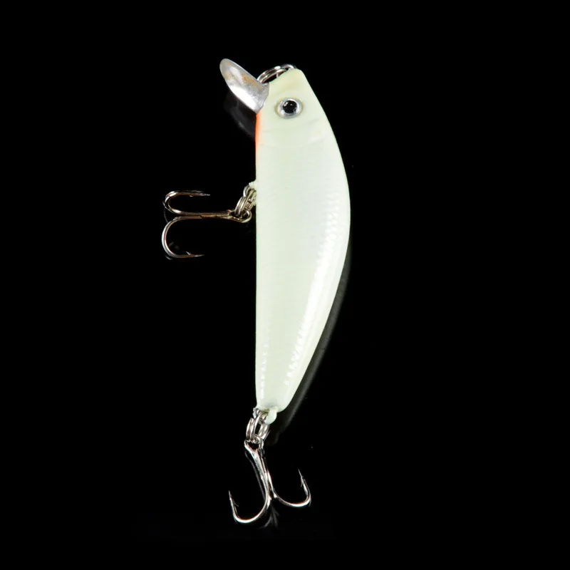 1 шт серебристых minnow приманки 7 см 8g искусственный 3D глаза жесткая приманка вид