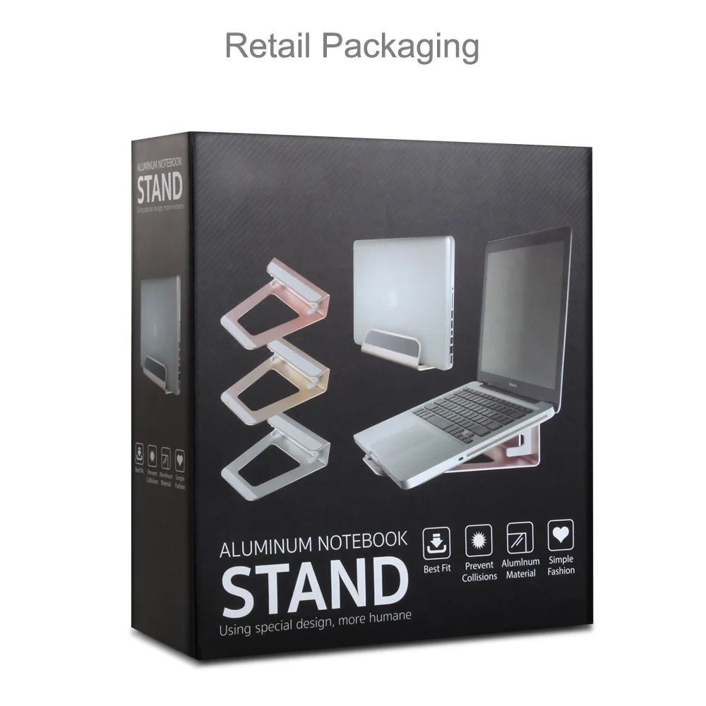 

2 In 1 Function Aluminum Alloy Vertical Bracket Base/ Ergonomic Laptop Stand Cooling for Macbook Air Pro Retina 11 12 13 15 inch