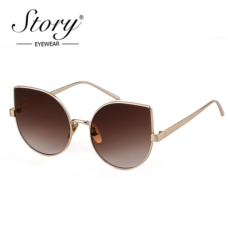 Солнечные очки кошачий глаз женские модные зеркальные солнечные аксессуары в