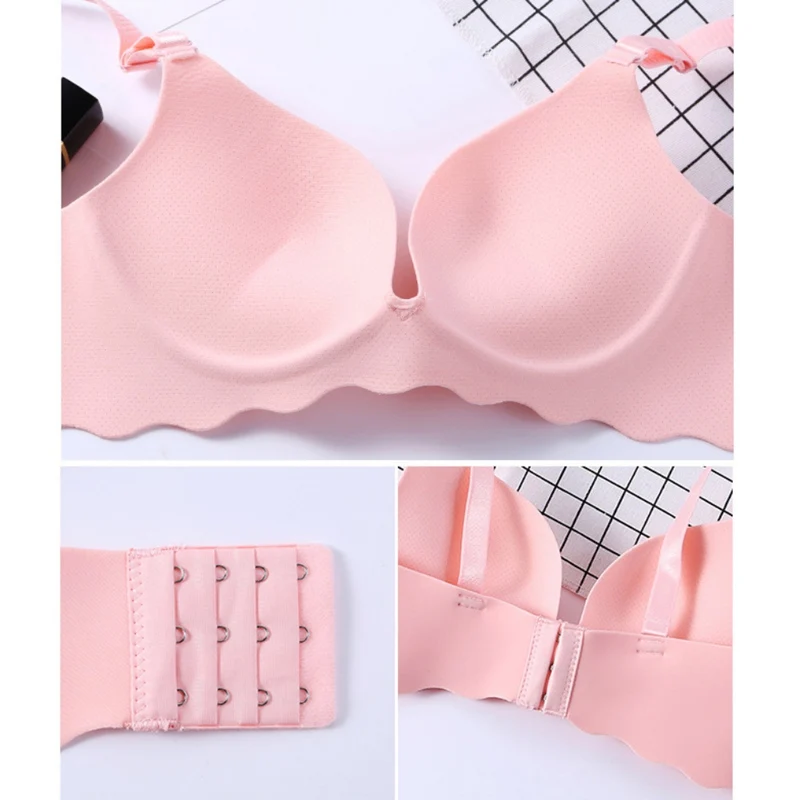 

Seamless Bra Wire Free Bralette Backless Plunge Intimates Sexy Deep U Cup Bras For Women Push Up Lingerie Female Underwear