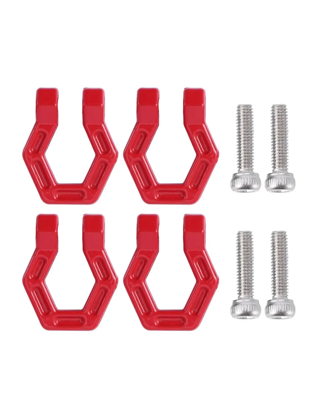 

4Pcs Climbing Car Parts Simulated Metal Bumpers D-ring Tow Hooks For Axial 1/10 RC Crawler SCX10 90046 D90